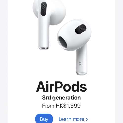Apple AirPod 3 and Lightning Charging Case 全新
