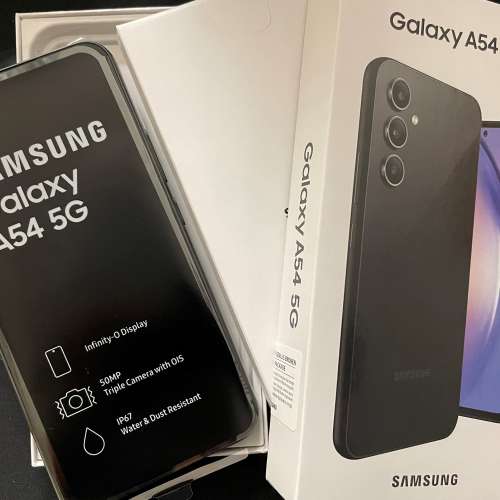 99.99% New: 行貨 Samsung Galaxy “A54” 5G 手機 8GB+256GB  (Black)