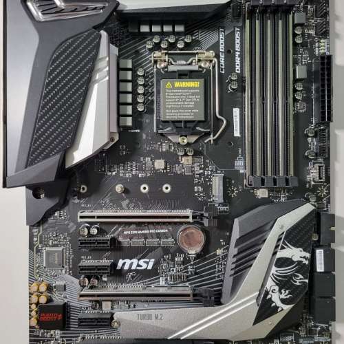 MSI MPG Z390 GAMING PRO CARBON Intel 8/9代CPU主機板連背板 送WiFi咭