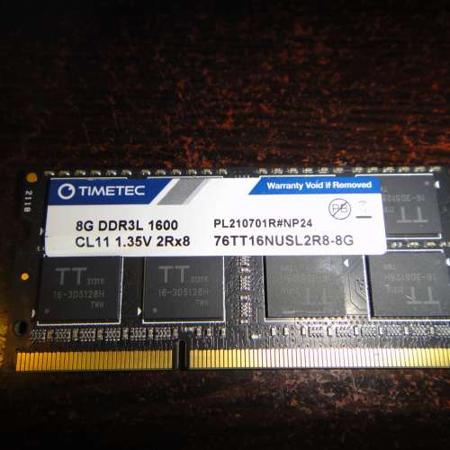 Timetec DDR3L 1600 8GB SO-DIMM Notebook Ram