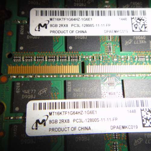 Micron Technology DDR3 1600 8GBx2 共16GB  SO-DIMM Notebook Ram