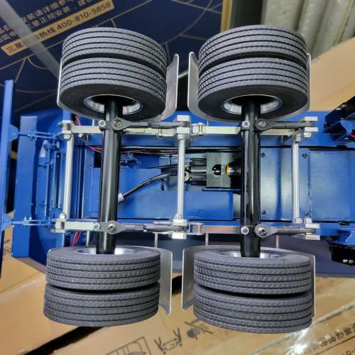 1/14仿真卡车模型 液压升降U斗金属斗半挂自卸车拖头拖车田宫LESU