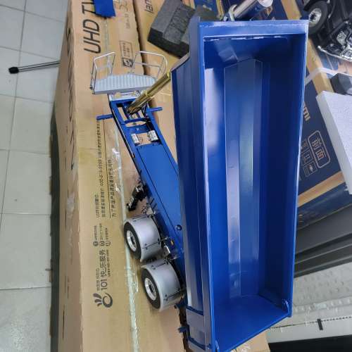 1/14仿真卡车模型 液压升降U斗金属斗半挂自卸车拖头拖车田宫LESU