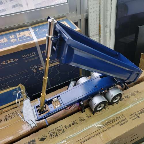 1/14仿真卡车模型 液压升降U斗金属斗半挂自卸车拖头拖车田宫LESU