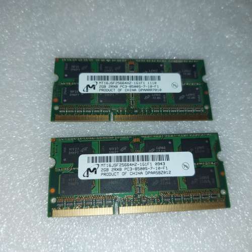 MT PC3-8500S 1066MHZ (2GB X 2pcs) DDR3 SO-DIMM RAM