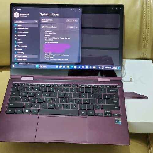1kg 重 Samsung 三星 Galaxy Book 2 Pro 360 (2022) 13.3", i7, 16+1TB, 酒紅色