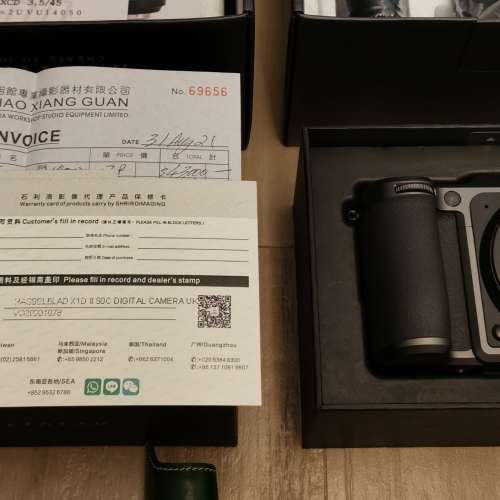 ＊９５％新行貨有證Hasselblad X1D II（二代升級版）送真皮底座手帶齊包裝配件全無...