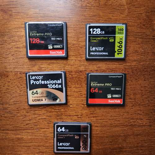 Sandisk & Lexar CF Compact flash card 64GB 128GB