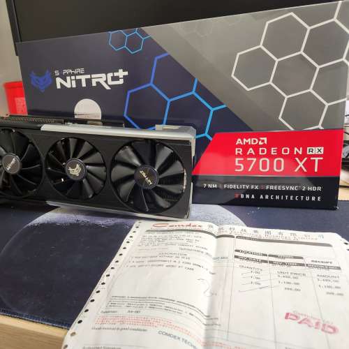 Sapphire NITRO+ RX 5700 XT 私保14日 有單有盒冇保