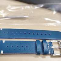 22mm 藍色牛皮手錶帶，有快拆，罕有款式