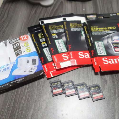 Sandisk Extreme Pro 64GB SD 咭 (4張)
