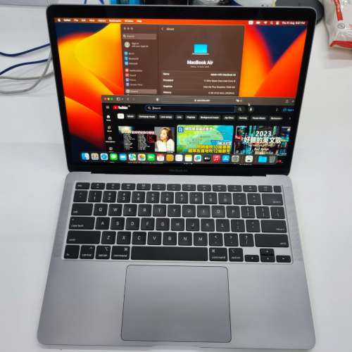 Macbook Air 2020 13-inch Grey灰色，十分新淨又輕又薄又快Not M1 M2, i5 CPU,女用...