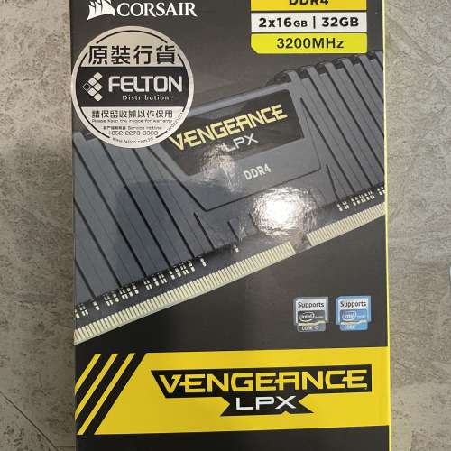 Corsair Vengeance LPX 32GB Kit (2x16GB)DDR4 3200mhz  (CMK32GX4M2B3200C16)