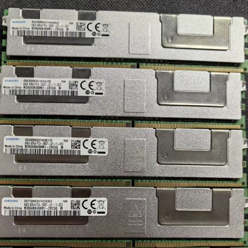 Samsung DDR4 2400T ECC 64g X 4 共256g