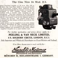 Cine Nizo 16 Mod D 16mm 德國攝錄機 (1933) 86年古董(跟原庒牛皮盒)