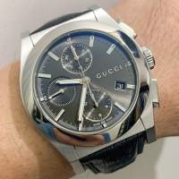 九成新 GUCCI PAHTHEON 115.2 大裝 自動 計時 日曆顯示 瑞士製 機械腕錶 FULL SET