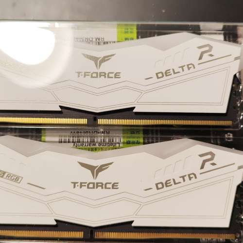 99%new Teamgroup T-force Delta DDR5 7200Mhz RGB white 2x24G kit