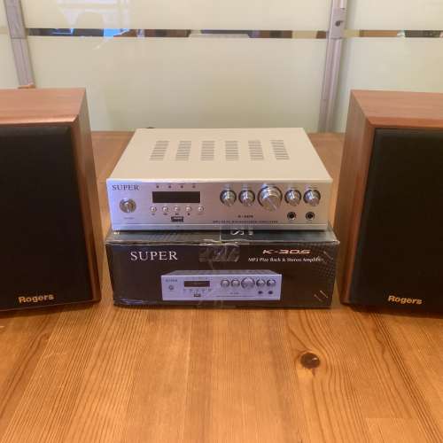 Stereo amplifier and speakers 立體聲擴音器 連 揚聲器(音箱)