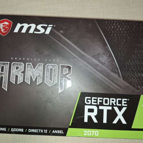 Nvidia MSI GeForce RTX 2070 ARMOR 8G (有盒)