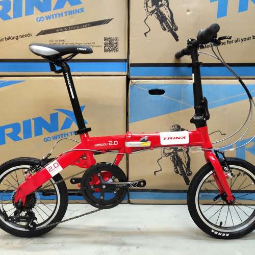 《免費送貨/送頭盔》TRINX WarWolf 2.0 - 7速 V剎 方便收納 16寸 摺疊單車