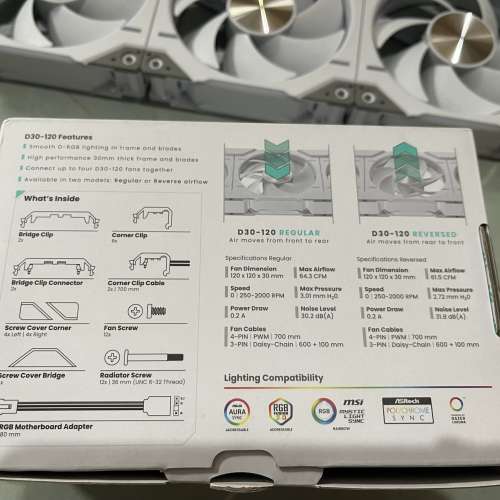 Phanteks D30-120 正扇White (3-Pack)