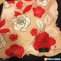 全新Lanvin日本版花花絲巾