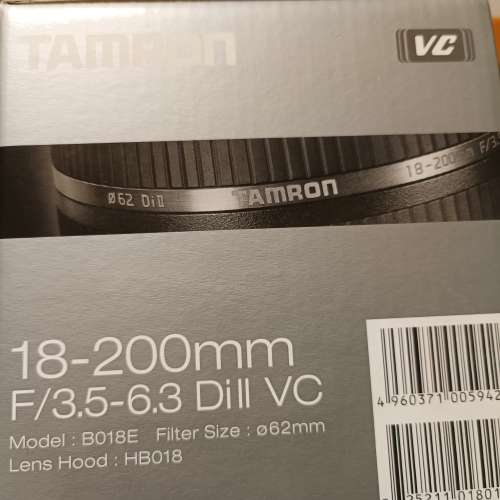 騰龍 18-200mm. B018E 天涯鏡