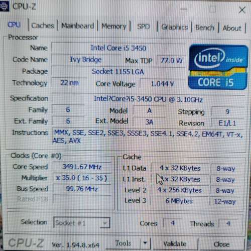 i5 3450 ， GA-B75M-HD3 底板，DDR3 16GB  (8g ram x2)