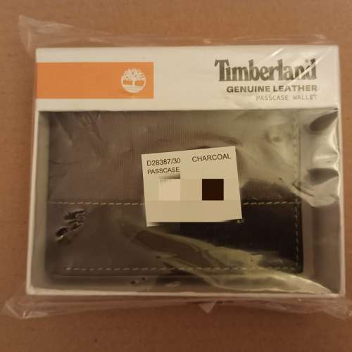 全新 Timberland Baseline 皮革帆布銀包 木炭包色