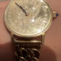 🚀🚀Sarcar(世家)18K美國鷹金幣手上 鏈手錶