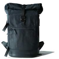 【6折】 compagnon "the backpack “ 深藍色蠟帆布 拼 黑色皮 背囊