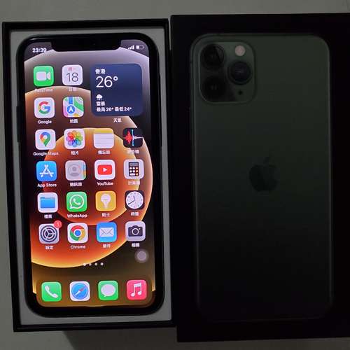 iphone 11 pro 256GB 香港行貨 (午夜綠) 電 99%