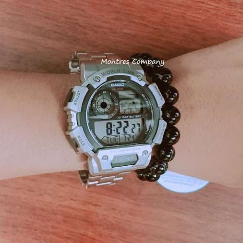 Montres Company香港註冊公司(28年老店) 卡西歐 CASIO 銀灰色 不鏽鋼錶帶 防水 世界...