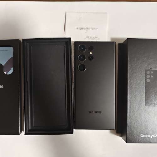 完美如新,原廠貼紙未撕,512GB,香港行貨,黑色Samsung s23 ultra 5G 雙卡雙待 dual s...