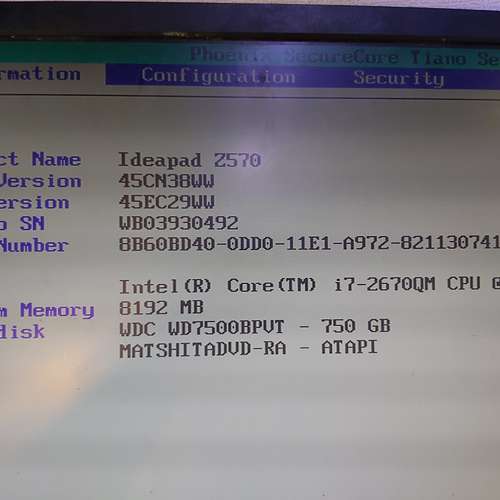 Lenovo Z570 notebook/i7/8GB/750GB/DVD/WiFi,請看清楚內容