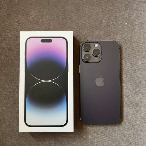 iPhone 14 Pro Max Deep Purple 暗紫色 512GB 送3個Apple 殼+ Otterbox Mon貼