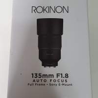 全新 Rokinon / Samyang AF 135mm F1.8 FE lens for Sony E FF, A7, A7R, A7C, A7S, A