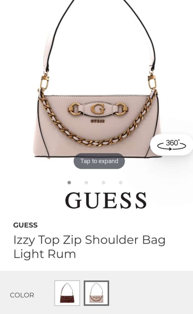 買賣全新及二手手袋、背包, 潮流及名牌- GUESS izzy top zip shoulder