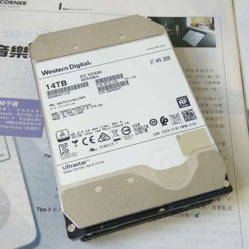 WD Ultrastar HC530 14TB 512MB 企業版硬碟 SATA3  *60XT