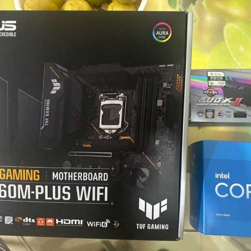 全新未開盒i5-11400 Cpu /Asus TUF Gaming B560M (已換新)+16G(2x8gb) DDR4 Ram RGB...