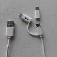 2-in-1 & Type-C data charging cable for Lightning , Micro & Type-C
