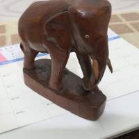 泰國柚木手工雕刻大象擺設一個