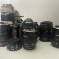 Canon mark3 連全套6支Lens  70-200 17-35 24-105 85 50 40 二電二差機