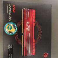 ADATA XPG GAMMIX D10 DDR4 3200 16GB Kit  (2x8GB) 聯強永保,  有盒, 100% work