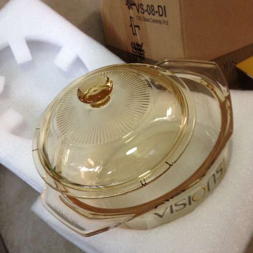 🥘 VISIONS 0.8L Glass Ceramic Pot with Lid VS-08-DI NEW 全新 康寧 晶彩透明鍋 🍲