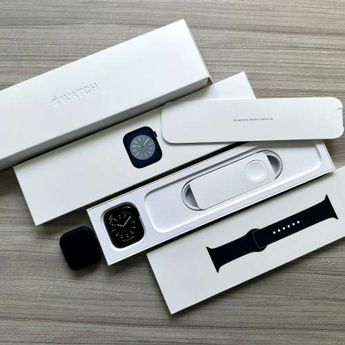 95%新 Apple Watch Series 8 午夜暗色 45mm LTE版 GPS + Cellular 行貨有保至24年2月