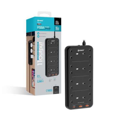 XPower PS8A 11輸出 2 USB + 1 Type-C 8頭拖板