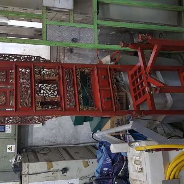 仿古人物雕花面盘架希有裝飾品