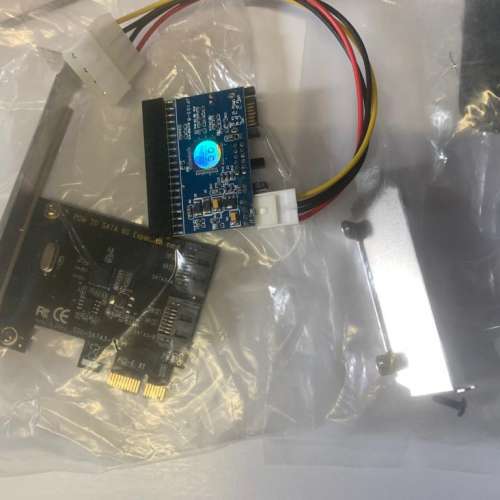 100%新  pcie x1 to 2 Port SATA 3 pci moderm card $20