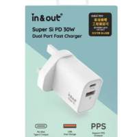 in & out io-30DF Super Si PD30W 雙輸出快速充電器  未開封  100%全新 全套有盒 ...